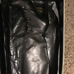 Modern Vintage Black baby calf heeled boots